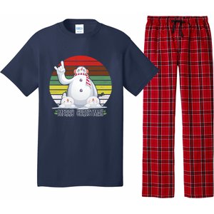 Merry Christmas Retro Snowman Pajama Set