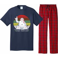 Merry Christmas Retro Snowman Pajama Set