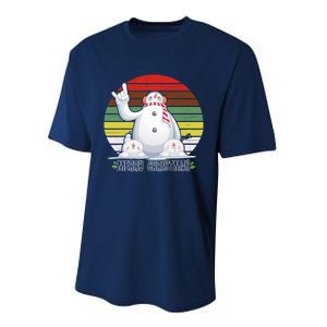 Merry Christmas Retro Snowman Performance Sprint T-Shirt