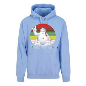 Merry Christmas Retro Snowman Unisex Surf Hoodie