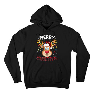 Merry Christmas Reindeer Xmas Family Cute Gift Hoodie