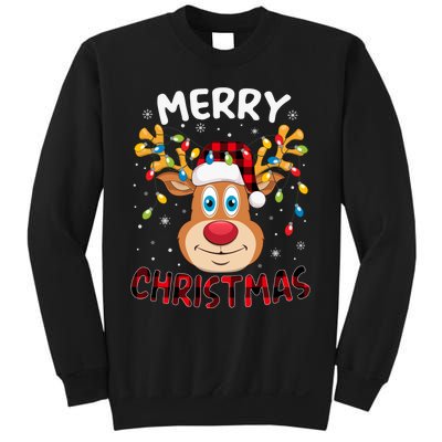 Merry Christmas Reindeer Xmas Family Cute Gift Sweatshirt