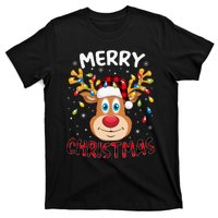 Merry Christmas Reindeer Xmas Family Cute Gift T-Shirt