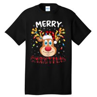 Merry Christmas Reindeer Xmas Family Cute Gift Tall T-Shirt