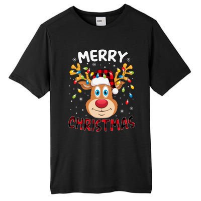 Merry Christmas Reindeer Xmas Family Cute Gift Tall Fusion ChromaSoft Performance T-Shirt