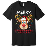 Merry Christmas Reindeer Xmas Family Cute Gift Premium T-Shirt