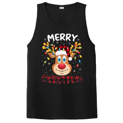 Merry Christmas Reindeer Xmas Family Cute Gift PosiCharge Competitor Tank