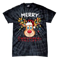 Merry Christmas Reindeer Xmas Family Cute Gift Tie-Dye T-Shirt