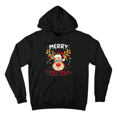 Merry Christmas Reindeer Xmas Family Cute Gift Tall Hoodie