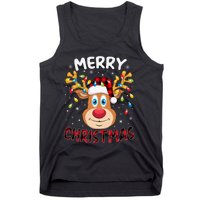 Merry Christmas Reindeer Xmas Family Cute Gift Tank Top