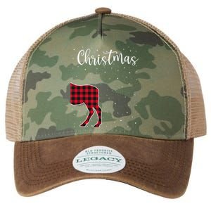 Merry Christmas Red Plaid Buffalo Moose Couples Matching Legacy Tie Dye Trucker Hat