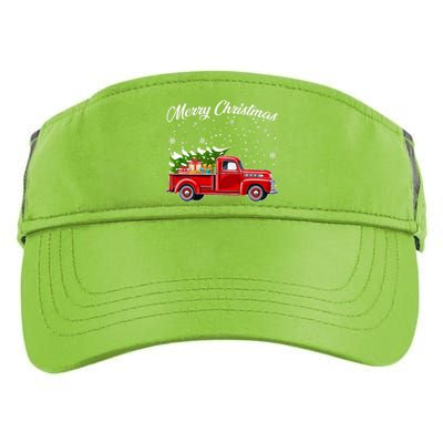 Merry Christmas Red Truck Xmas Adult Drive Performance Visor