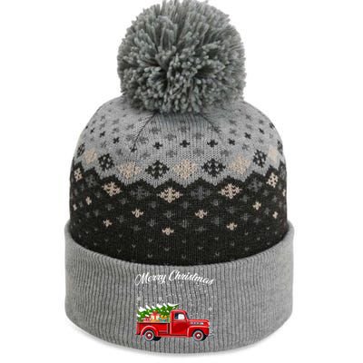 Merry Christmas Red Truck Xmas The Baniff Cuffed Pom Beanie