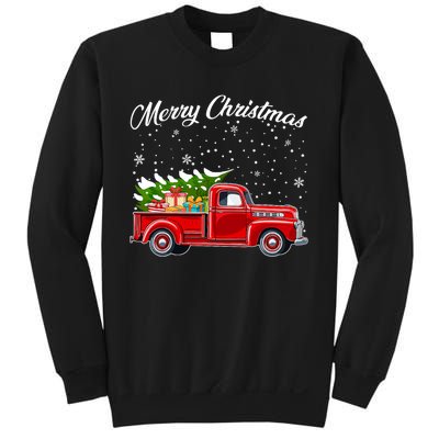 Merry Christmas Red Truck Xmas Sweatshirt