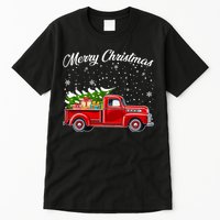 Merry Christmas Red Truck Xmas Tall T-Shirt