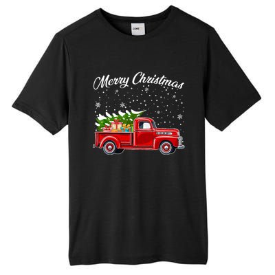 Merry Christmas Red Truck Xmas Tall Fusion ChromaSoft Performance T-Shirt