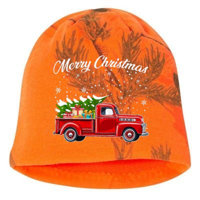 Merry Christmas Red Truck Xmas Kati - Camo Knit Beanie