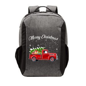 Merry Christmas Red Truck Xmas Vector Backpack