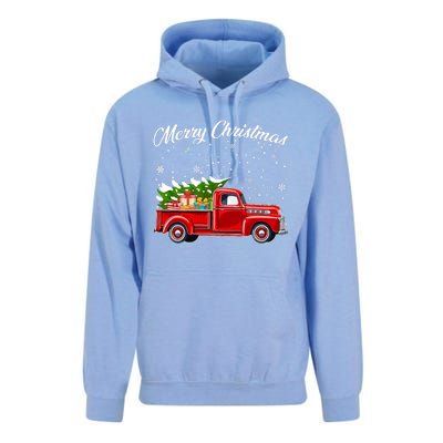 Merry Christmas Red Truck Xmas Unisex Surf Hoodie