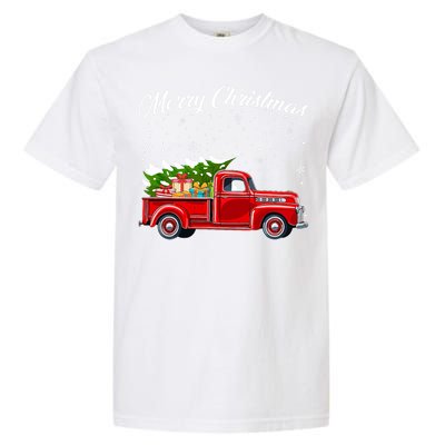 Merry Christmas Red Truck Xmas Garment-Dyed Heavyweight T-Shirt