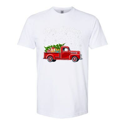 Merry Christmas Red Truck Xmas Softstyle CVC T-Shirt