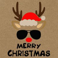 Merry Christmas Reindeer Xmas Family Cotton Canvas Backpack