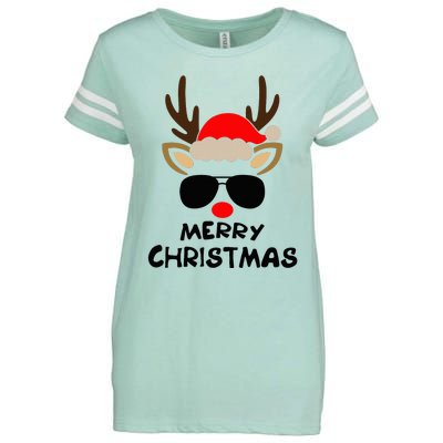 Merry Christmas Reindeer Xmas Family Enza Ladies Jersey Football T-Shirt