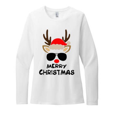 Merry Christmas Reindeer Xmas Family Womens CVC Long Sleeve Shirt