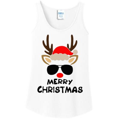 Merry Christmas Reindeer Xmas Family Ladies Essential Tank