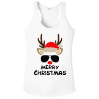 Merry Christmas Reindeer Xmas Family Ladies PosiCharge Competitor Racerback Tank