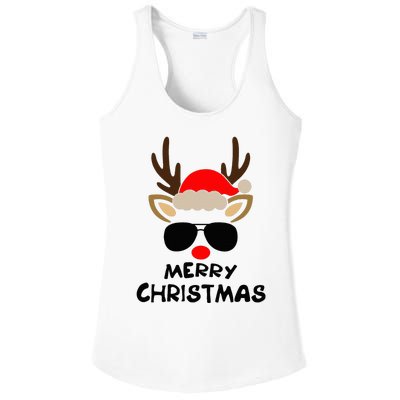 Merry Christmas Reindeer Xmas Family Ladies PosiCharge Competitor Racerback Tank