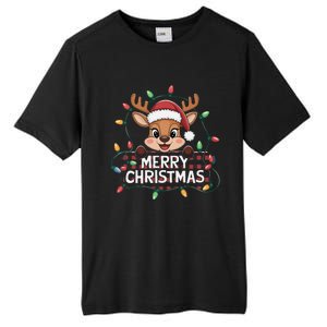 Merry Christmas Reindeerfamily Matching Reindeer Tall Fusion ChromaSoft Performance T-Shirt