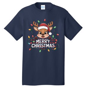 Merry Christmas Reindeerfamily Matching Reindeer Tall T-Shirt