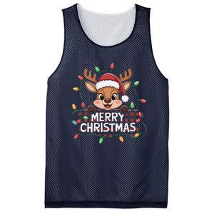 Merry Christmas Reindeerfamily Matching Reindeer Mesh Reversible Basketball Jersey Tank