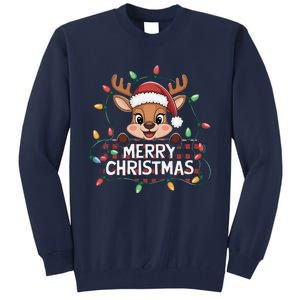 Merry Christmas Reindeerfamily Matching Reindeer Tall Sweatshirt