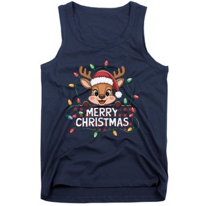 Merry Christmas Reindeerfamily Matching Reindeer Tank Top