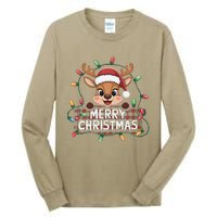 Merry Christmas Reindeerfamily Matching Reindeer Tall Long Sleeve T-Shirt