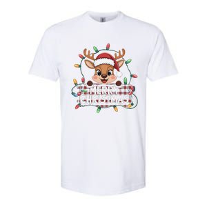 Merry Christmas Reindeerfamily Matching Reindeer Softstyle CVC T-Shirt