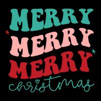 Merry Christmas Retro Fun Holiday Drawstring Bag