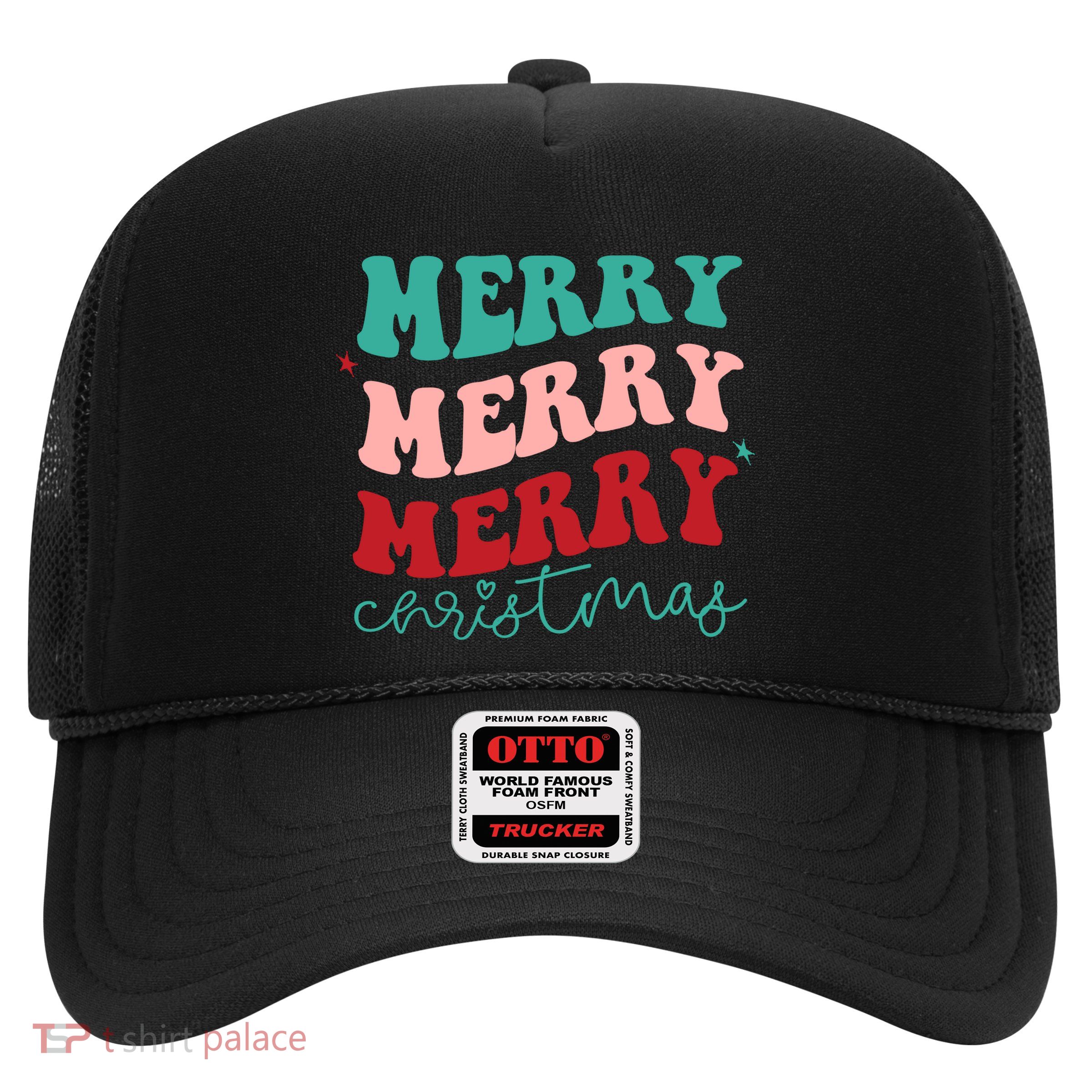 Merry Christmas Retro Fun Holiday Trucker Hat