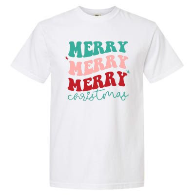 Merry Christmas Retro Fun Holiday Garment-Dyed Heavyweight T-Shirt