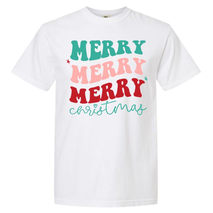 Merry Christmas Retro Fun Holiday Garment-Dyed Heavyweight T-Shirt