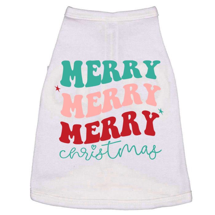 Merry Christmas Retro Fun Holiday Doggie Tank