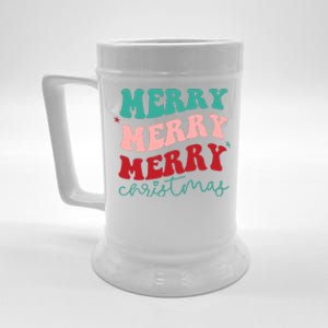 Merry Christmas Retro Fun Holiday Beer Stein