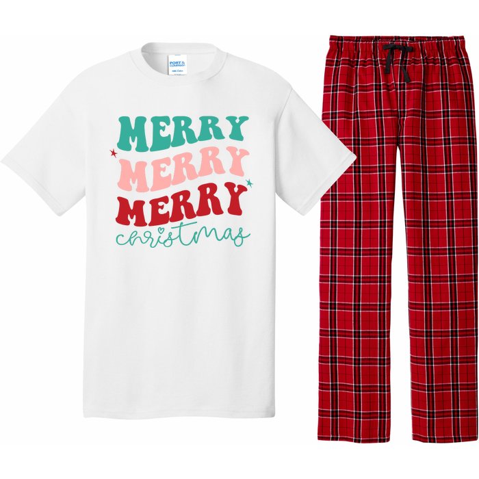 Merry Christmas Retro Fun Holiday Pajama Set