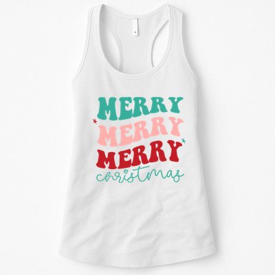 Merry Christmas Retro Fun Holiday Womens Tank Top