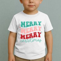 Merry Christmas Retro Fun Holiday Toddler T-Shirt