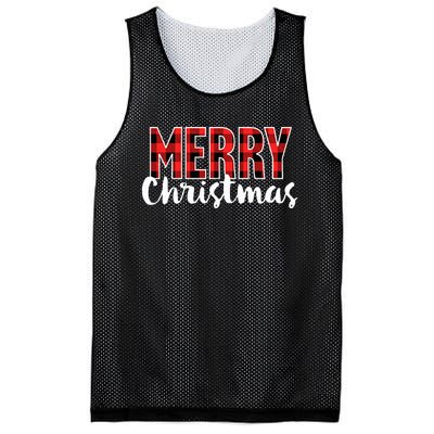 Merry Christmas  Red Buffalo Plaid Xmas  Mesh Reversible Basketball Jersey Tank