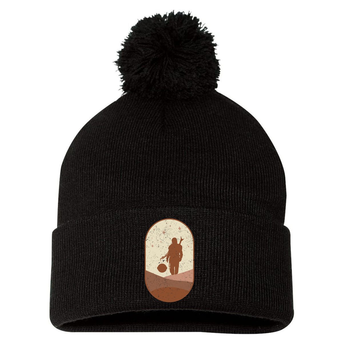 Mando Child Retro Pom Pom 12in Knit Beanie