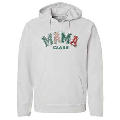 Mama Claus Retro Christmas Performance Fleece Hoodie